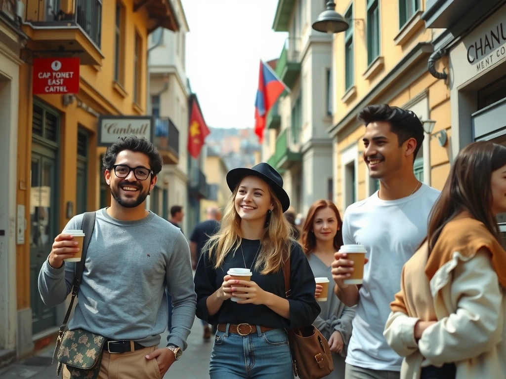 Students exploring Istanbul streets